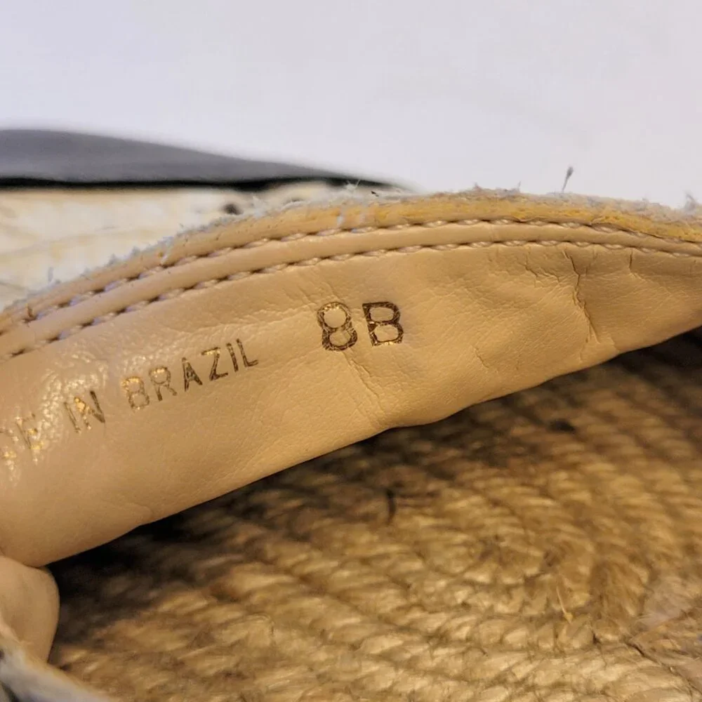 Loeffler Randall Black and White Espadrille Flats 7.5